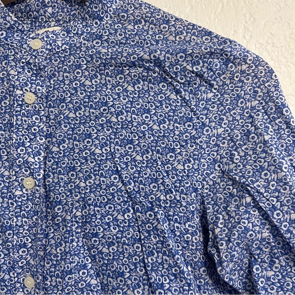 Madewell Floral Print Button-Down Shirt | XS | 100% Cotton | Blue & White - Picture 2 of 6